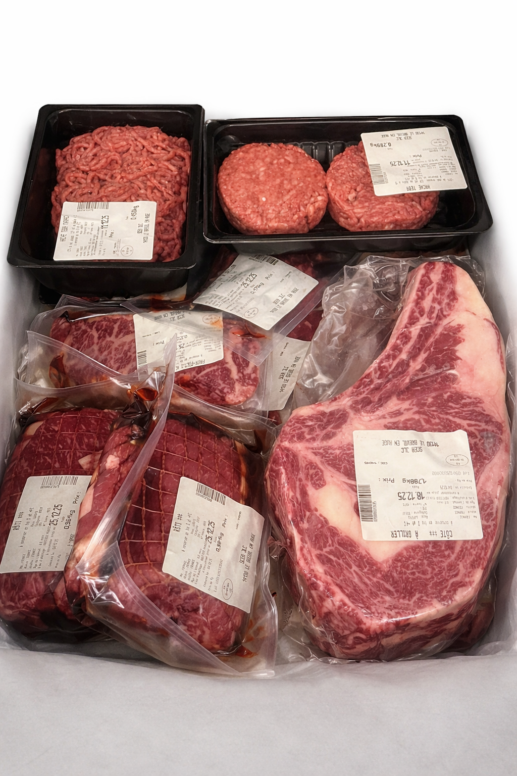 Colis Prestige Wagyu 10 kg – exemple de composition