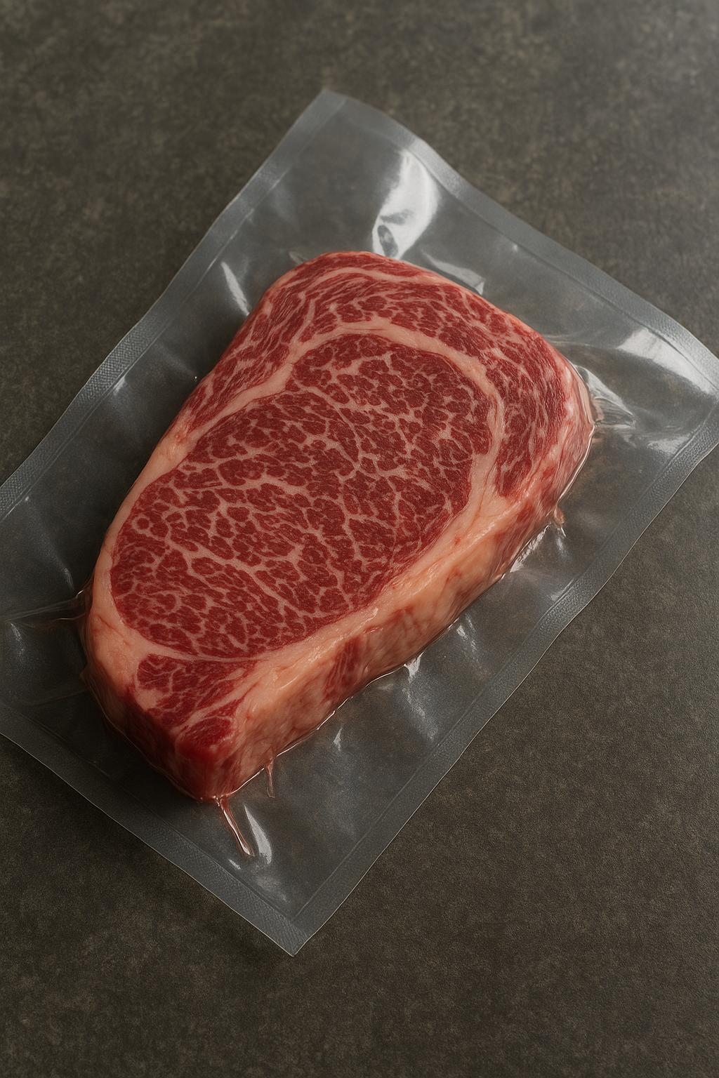 Faux-filet Wagyu conditionné individuellement sous vide